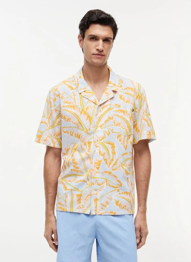 تومي هيلفيغر Essential Print Bowling Shirt